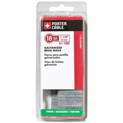Porter Cable - 114 in 18 Ga Brad Nails 1000 Count - PBN18125-1