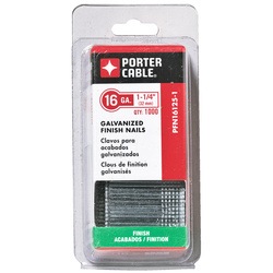Porter Cable - 114 in 16 Ga Finish Nails 1000 Count - PFN16125-1