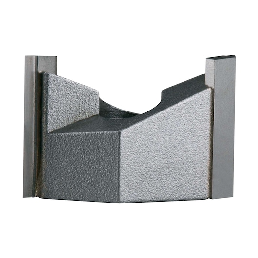 A metal corner clamp attachment used for holding materials at a right angle during woodworking or construction, shown against a white background.