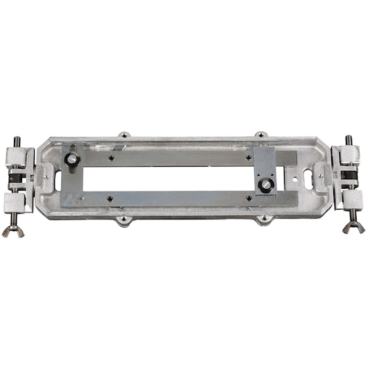 A metal photography accessory, specifically a PORTER-CABLE model 517, featuring adjustable clamps and screws on both ends. It is designed for mounting or securing photographic equipment.