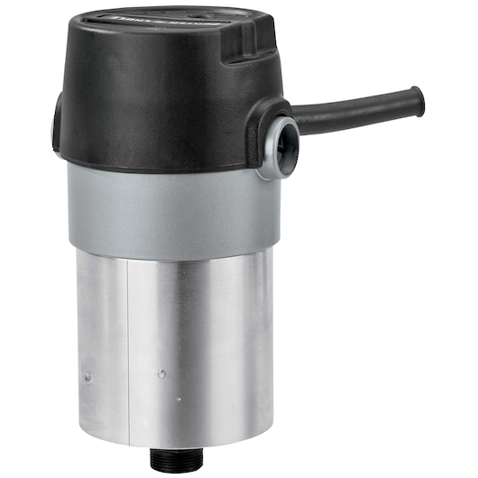 A PORTER-CABLE model 6902 metal router motor with a black top, silver middle section, and cylindrical base, photographed against a white background.