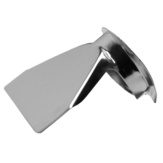 A metallic wide nozzle attachment for a heat gun, shown against a white background.