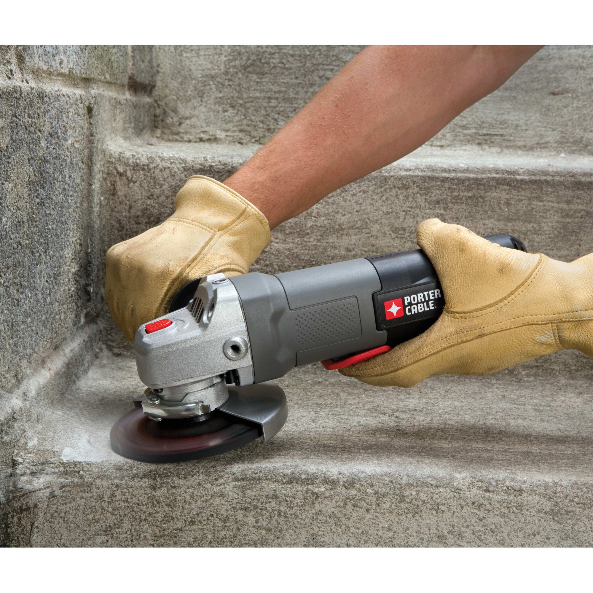 7.0 Amp 4 1 2 in. Small Angle Grinder Cut Off Tool PORTER CABLE